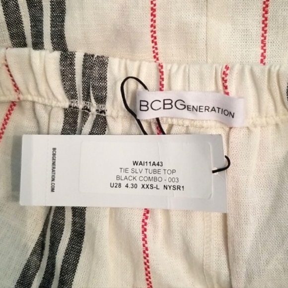 BCBGeneration Linen Blend Top White Size XXS - Picture 10 of 14